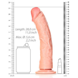 Real Rock Ultra Skin Gode réaliste Mega Curved RealRock 25 x 5.6cm
